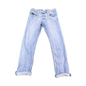 Hudson Selvedge Jeans Mens 31 Blue Blake Slim Straight Light Wash Denim (32x30)